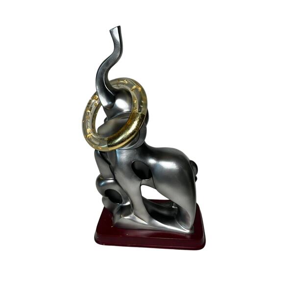 Iris Apfel & Bajalia Artisan Clear Resin Bangle Bracelet Gold Foil Flakes Accent - Picture 3 of 6